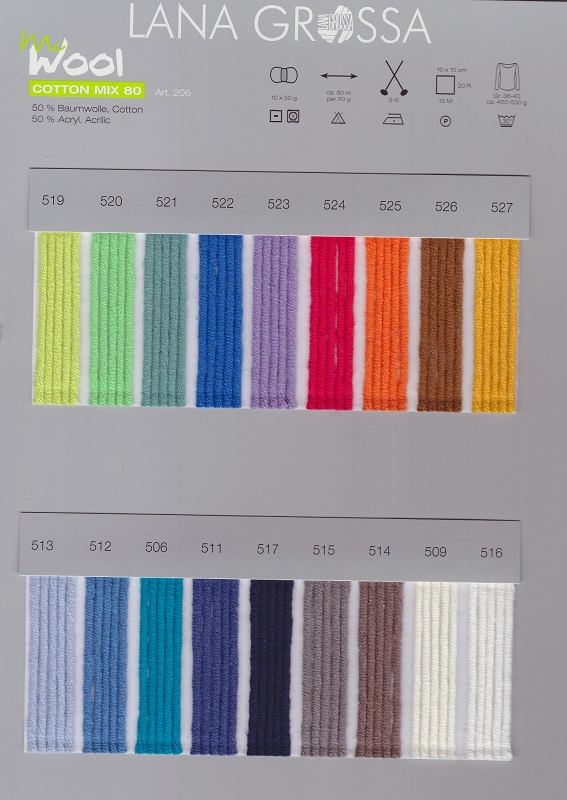 Cotton Mix 80 - kleurenkaart